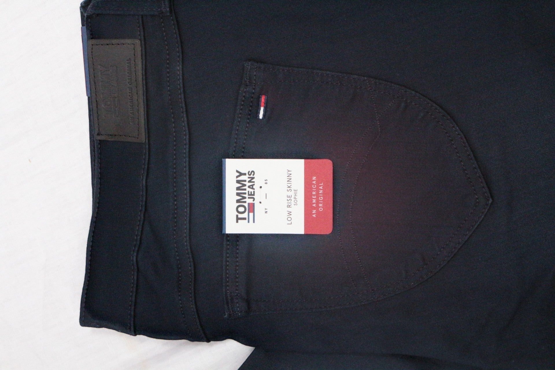 Tommy Hilfiger – Pantaloni a vita bassa skinny - sophie – Cotone – Blu navy 8