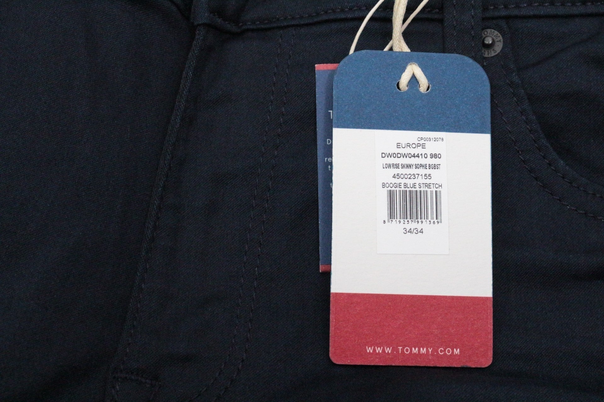 Tommy Hilfiger – Pantaloni a vita bassa skinny - sophie – Cotone – Blu navy 10