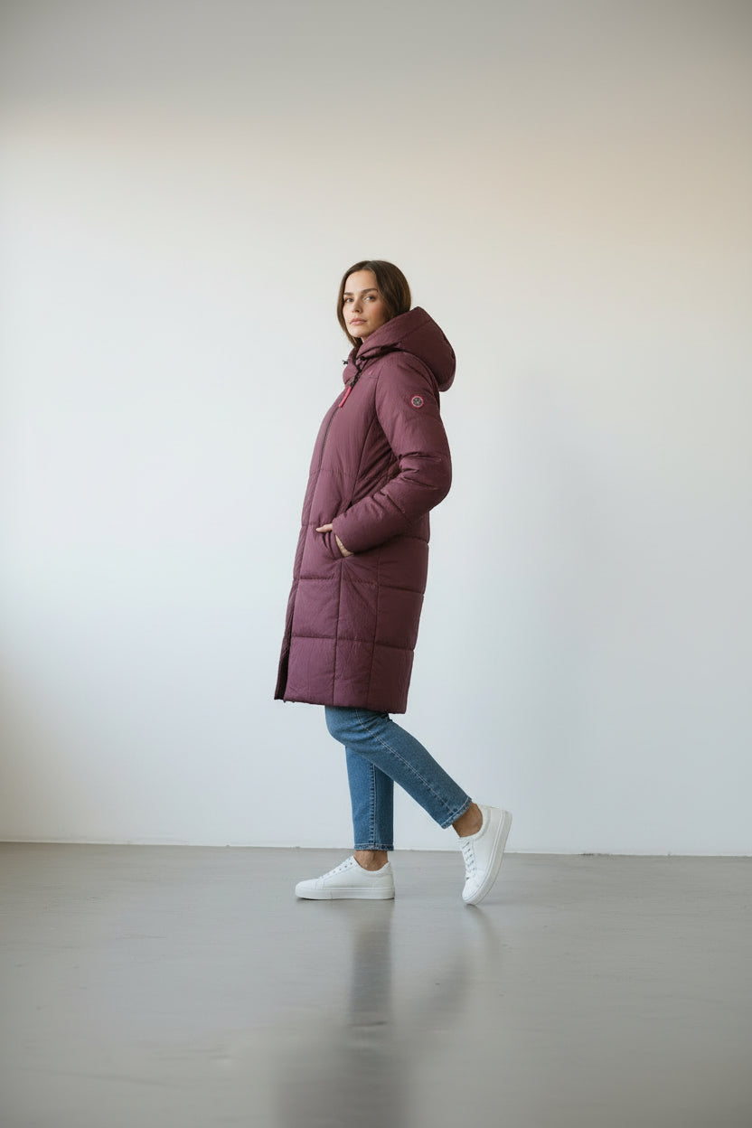 G-Star Raw – Piumino lungo G whistler pdd – Poliestere – Vinaccia