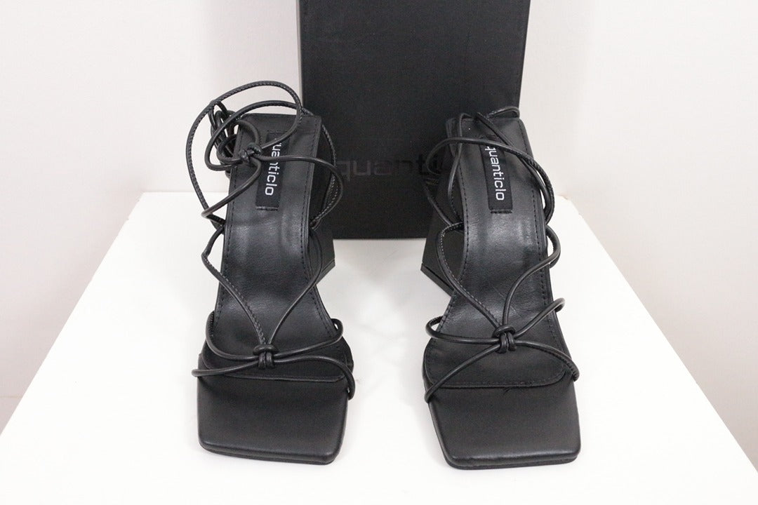Sandales à talons Quanticlo Luce noir simili cuir lacet 39 4