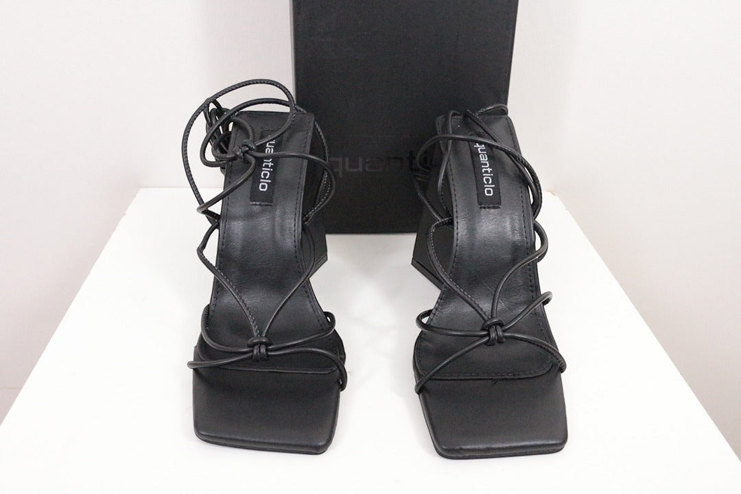 Sandales à talons Quanticlo Luce noir simili cuir lacet 39 | Frippin'Dealz – photo 6