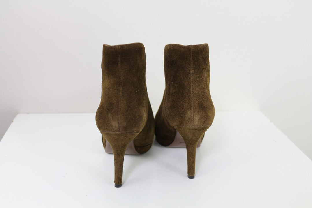 Bottines talons Lola Cruz daim kaki vert 38 vintage chic 6