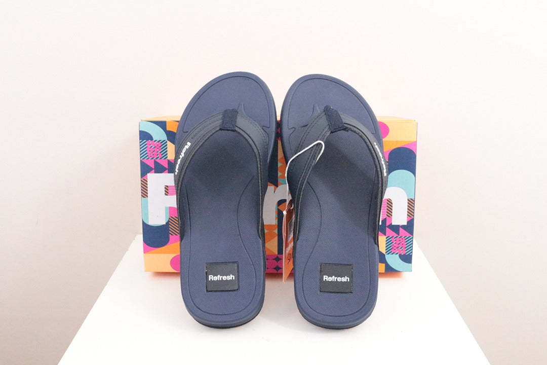Tongs homme Refresh bleu marine taille 43 neufs avec boîte 4