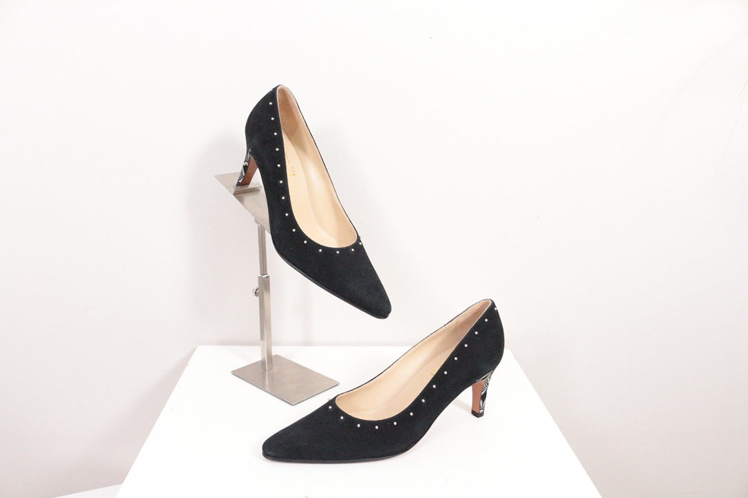 Escarpins Malefic noir daim clous taille 36 5