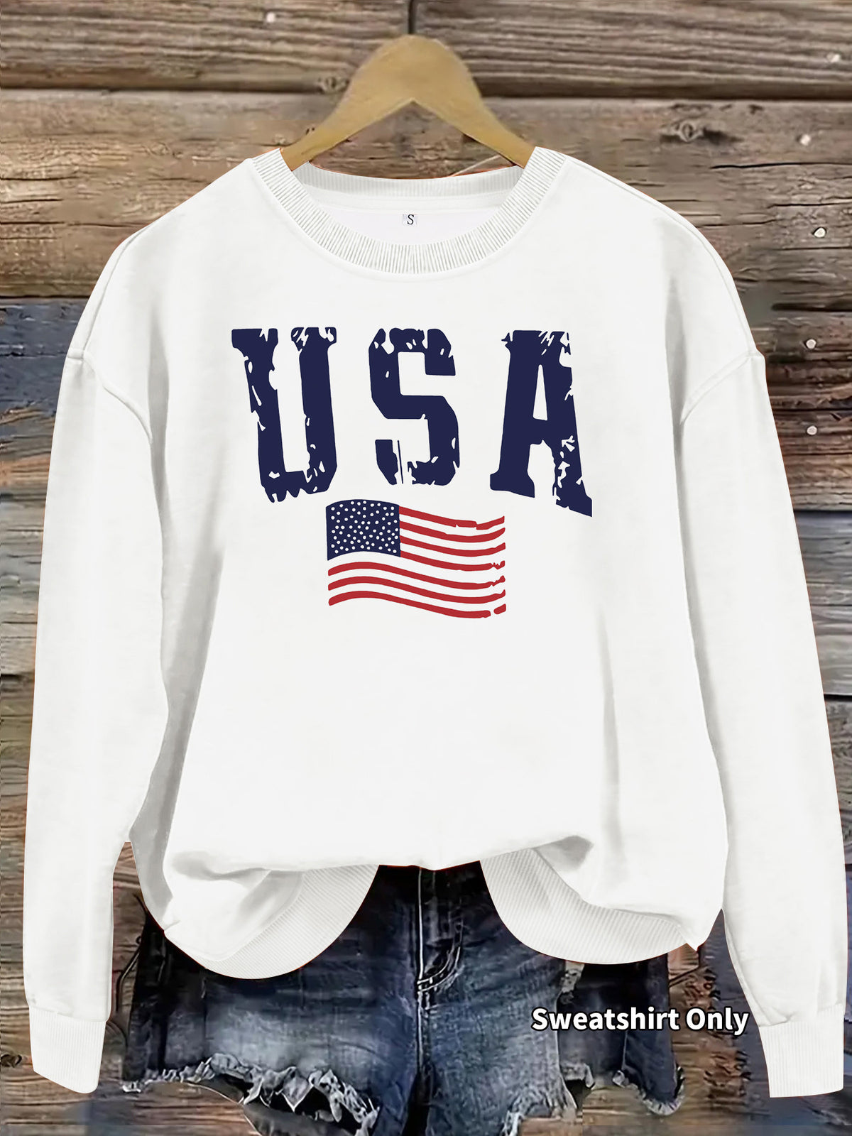 Sweat-shirt col rond molleton manches lanternes – photo 1 – Frippin'Dealz