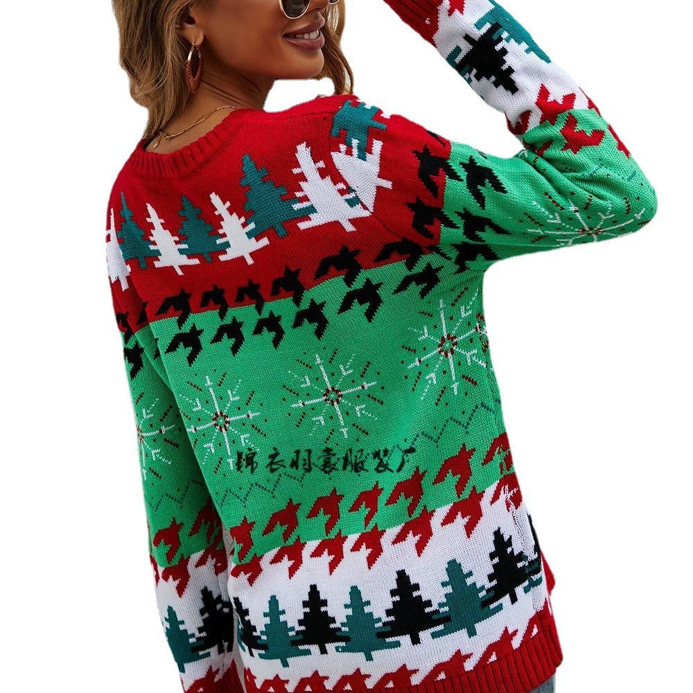 Pull de Noël maille ajourée sapins – photo 4 – Frippin'Dealz