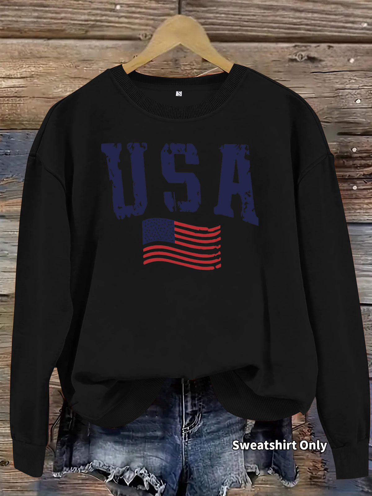 Sweat-shirt col rond en molleton épais, manches lanternes, imprimé thermocollé, coupe ample, pour femme, 7 coloris 10