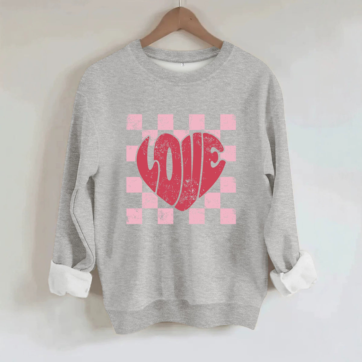 Sweat-shirt col rond épais, manches lanternes, imprimé graphique, coupe ample, pour femme, 4 coloris 5