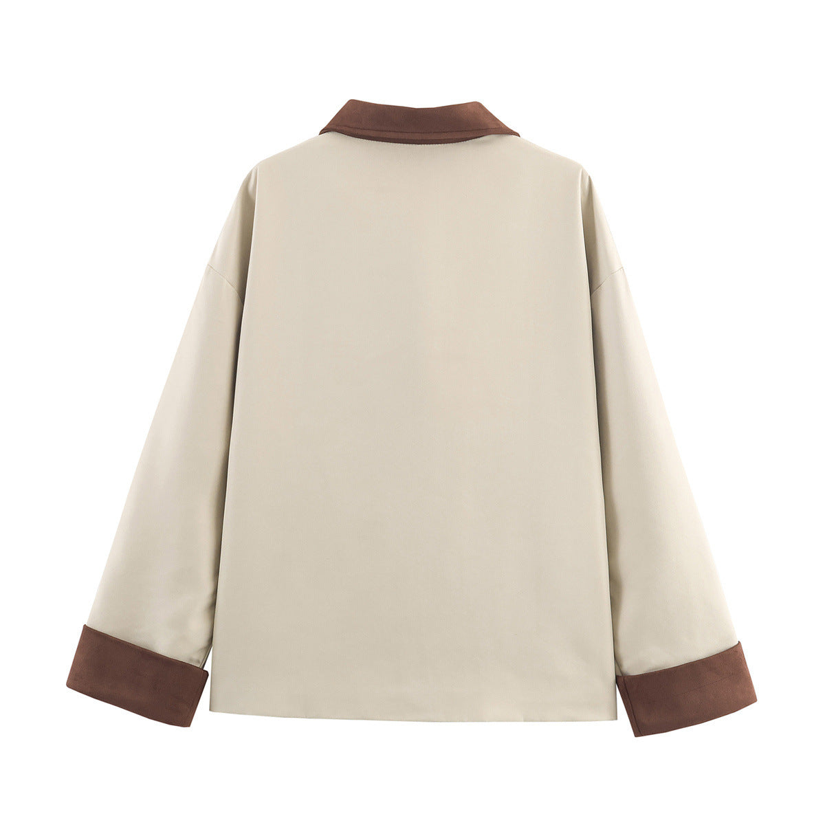 Veste workwear beige col contrasté – photo 4 – Frippin'Dealz