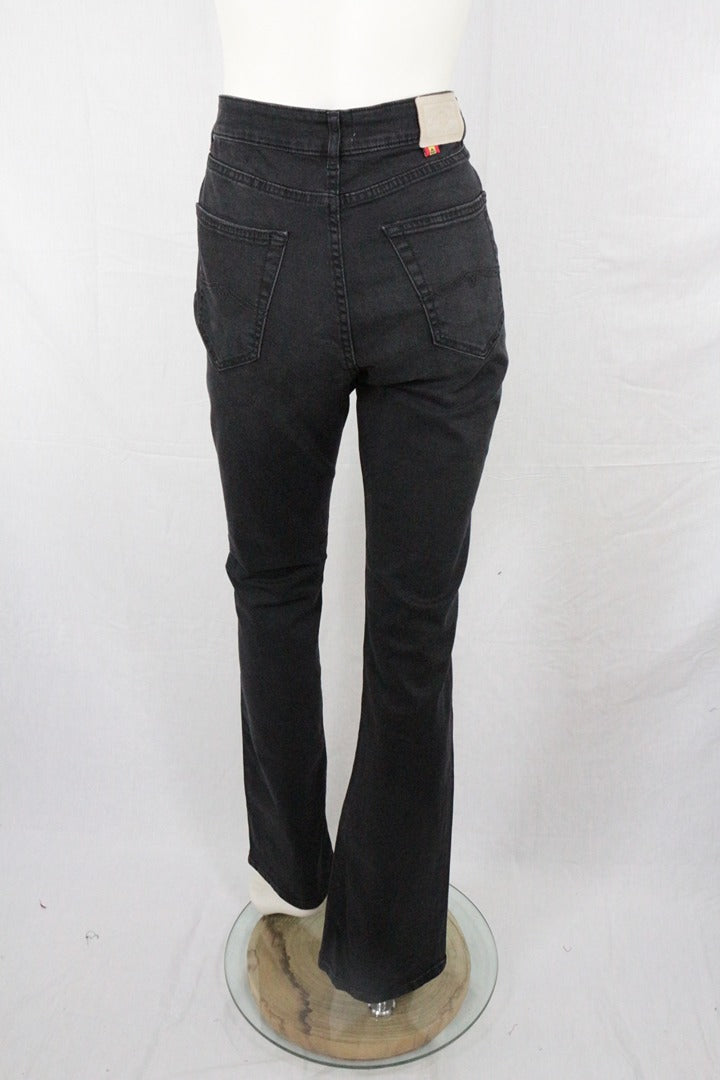 Jean évasé noir Cimarron taille haute 34 - Neuf avec étiquette vintage 90s 2