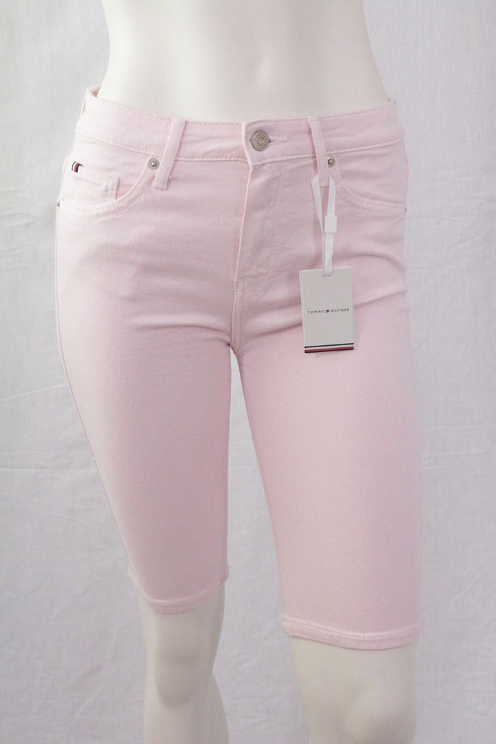 Bermuda femme Tommy Hilfiger rose clair neuf slim 26 5