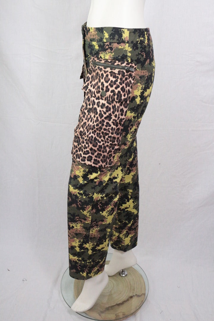 Pantalon cargo Twinset Actitude camouflage léopard M - Neuf avec étiquette 10