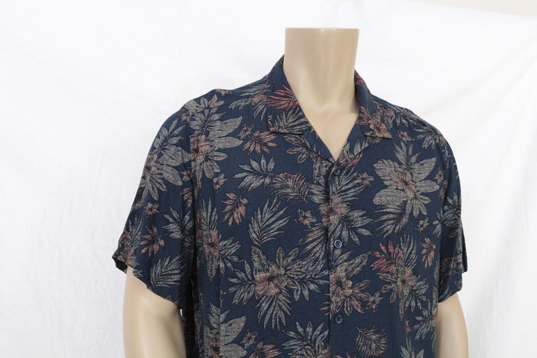 Chemise homme Jean Pascale viscose bleu motif tropical Xxxl 5