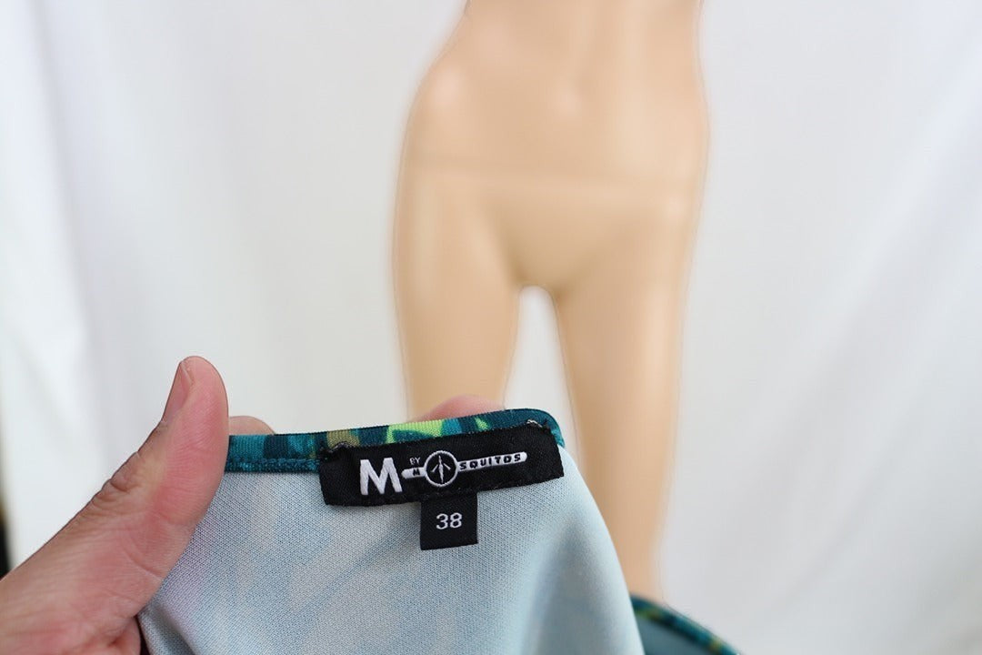 Robe courte M by Mosquitos moulante imprimé vert bleu 38 | Frippin'Dealz – photo 6