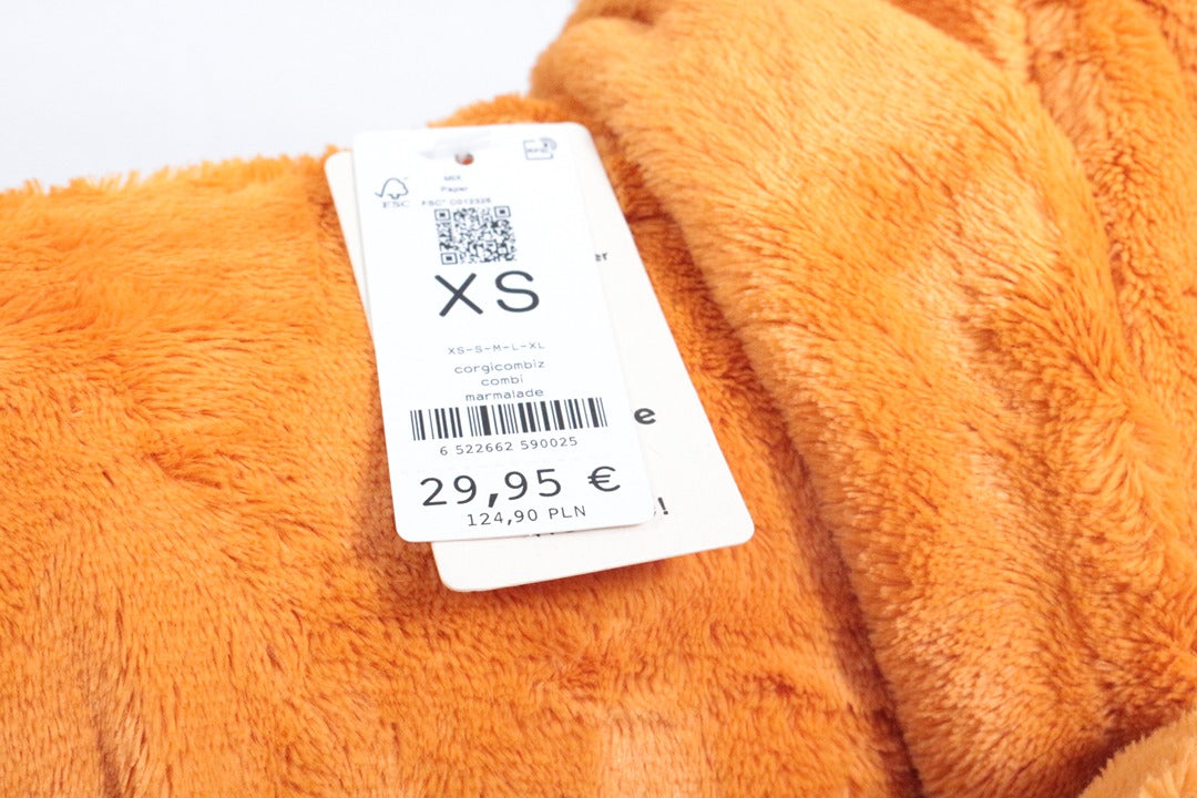 Combinaison pyjama corgi orange velours peluche Xs Y2k 10