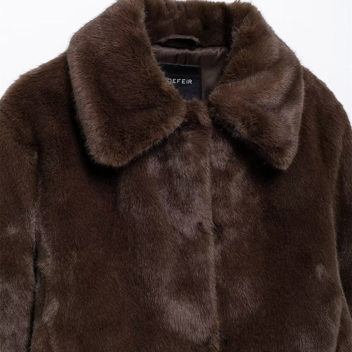 Manteau fausse fourrure vison doré – photo 3 – Frippin'Dealz