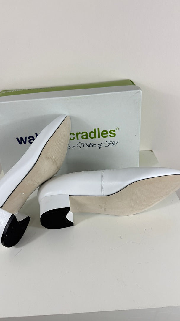 Escarpins cuir blanc Walking Cradles confortable talons 40 6