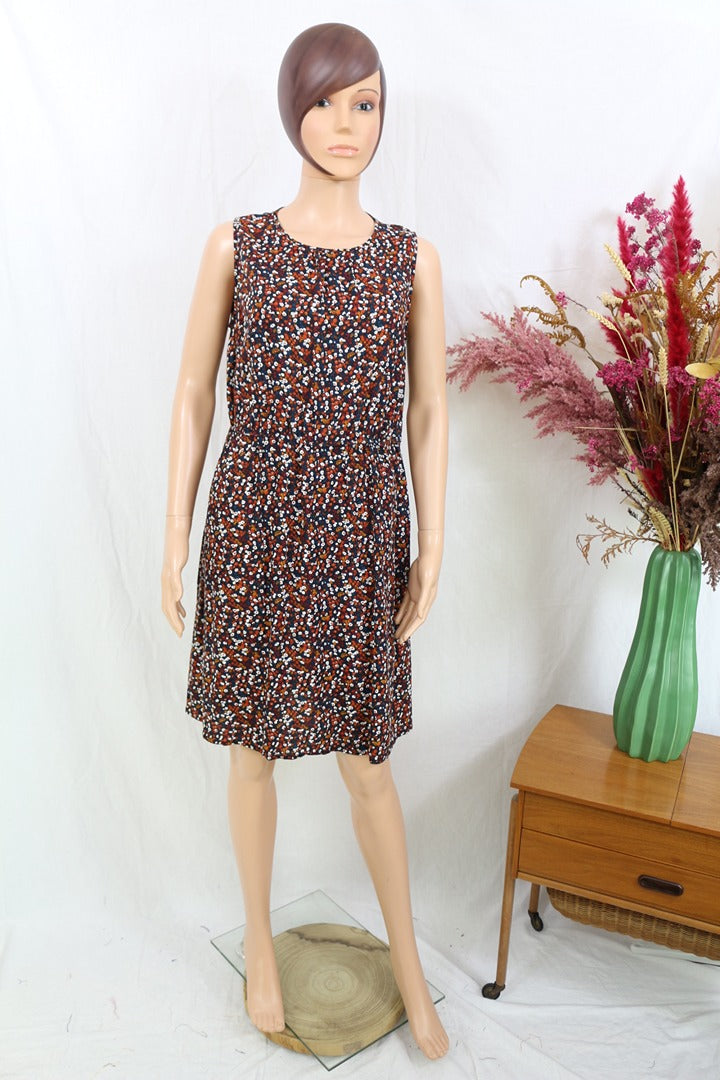 Robe T Essentials femme courte sans manches fleurs multicolore Xl 4