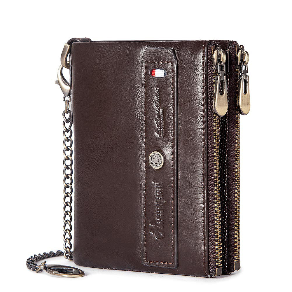 Portefeuille homme cuir de vachette RFID – photo 1 – Frippin'Dealz