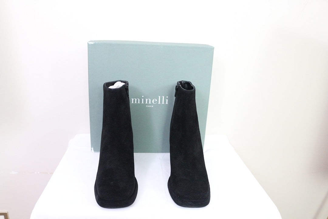 Bottines talons Minelli noir daim 40 chic elegant