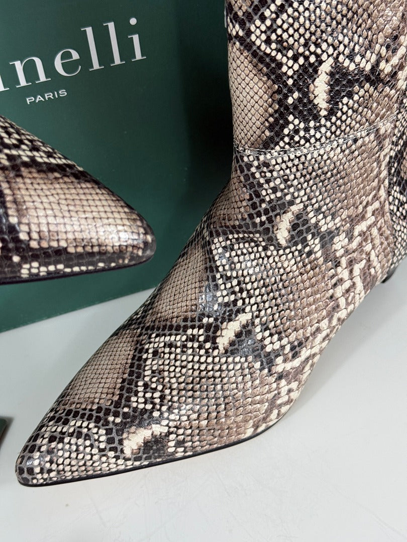 Bottes Minelli Kristen imprimé python beige 38 - Neuf avec étiquette 9