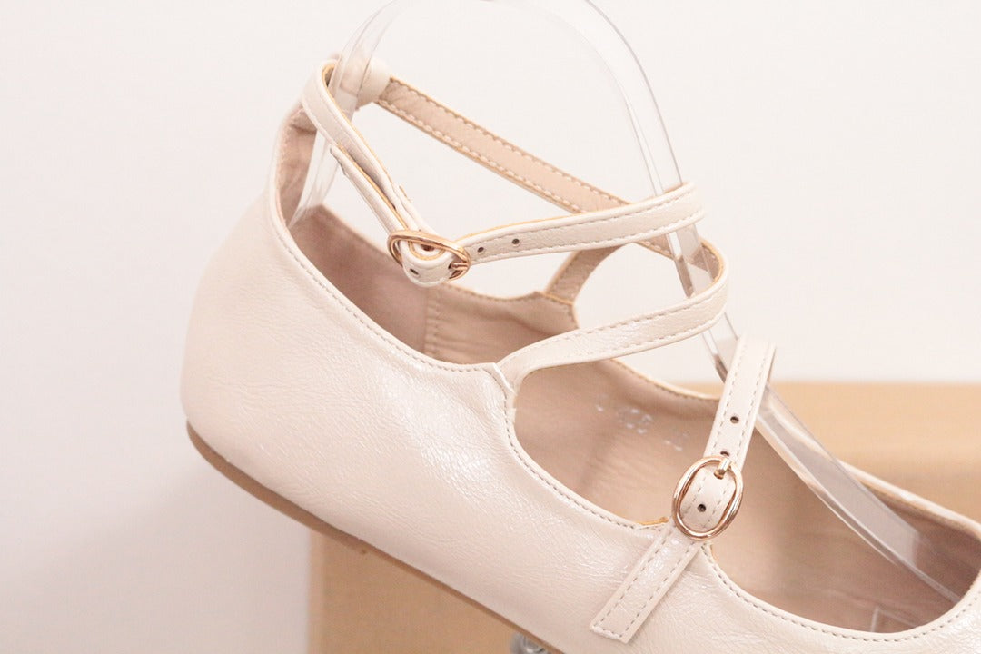 Bellucci Ballerines Mary Janes Crème 38 Neuves 2
