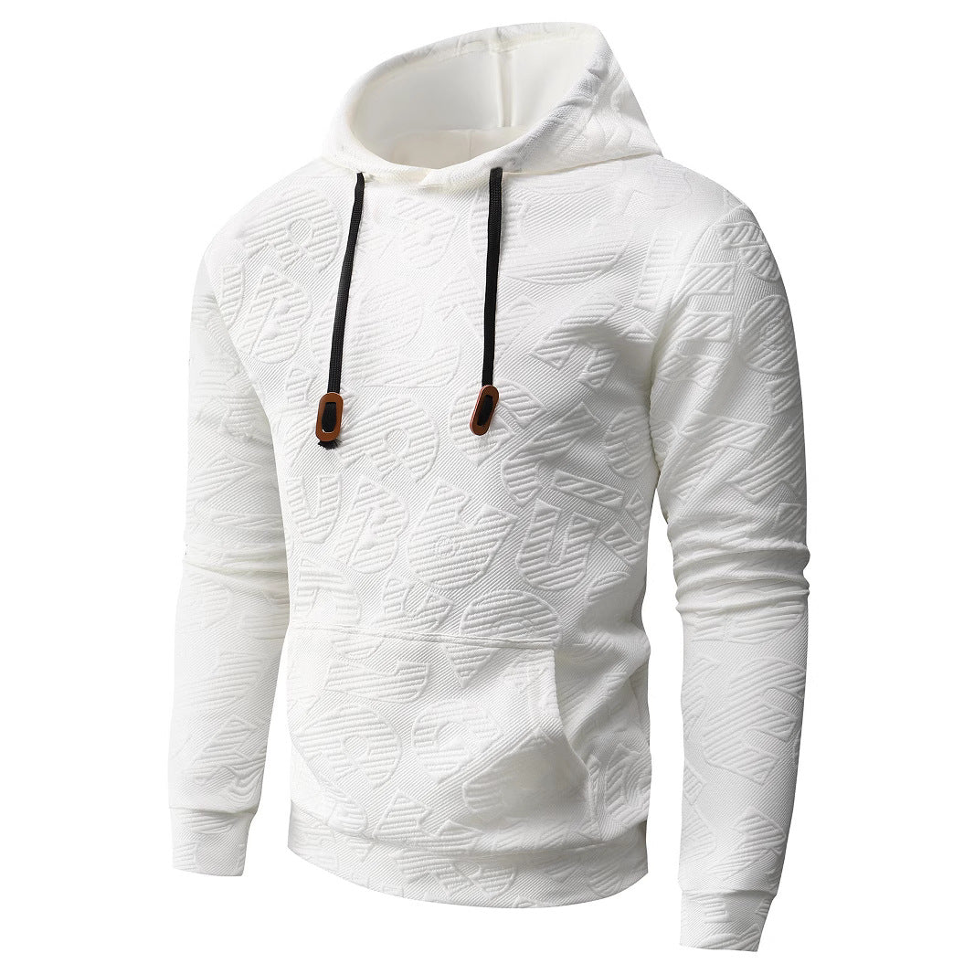 Sweat à capuche jacquard à petits carreaux pour homme, style couple tendance 2
