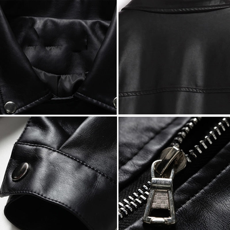 Veste simili cuir noir oversize style perfecto – photo 6 – Frippin'Dealz