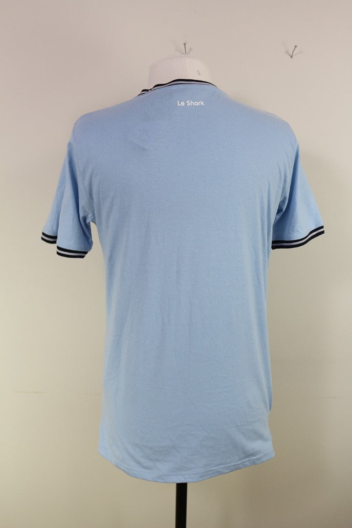 T-shirt homme Le Shark bleu clair imprimé requin taille M 8
