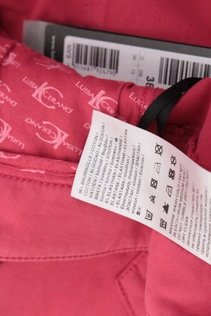 Pantalon skinny Luisa Cerano rose rouge fushia taille 38 - Neuf avec étiquette 11