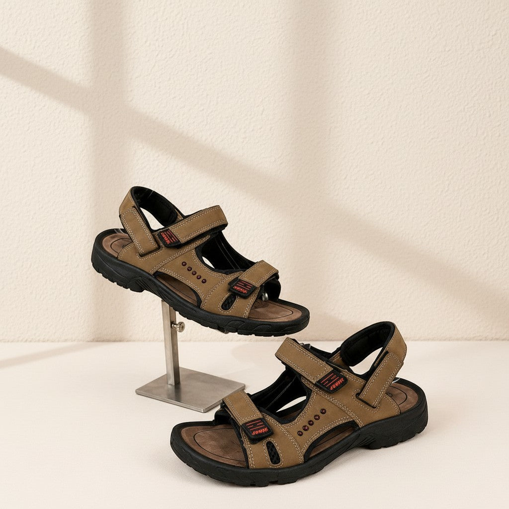 Jomix Sandales de Randonnée Homme Beige à Brides Ajustables