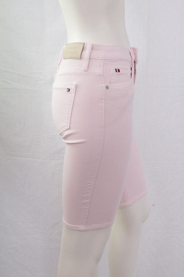 Bermuda femme Tommy Hilfiger rose clair neuf slim 26 7