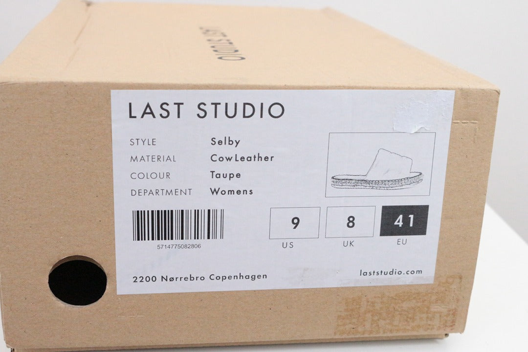 Mules plates Last Studio en cuir beige taupe 41 neuves 11