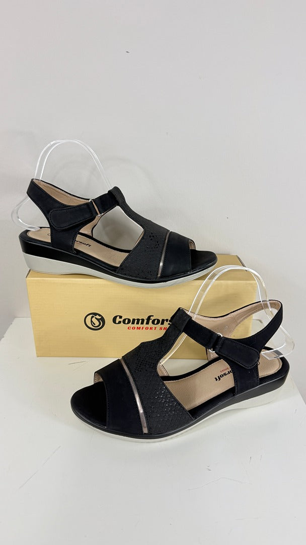 Sandales confort femme Comforsoft noir taille 39 5
