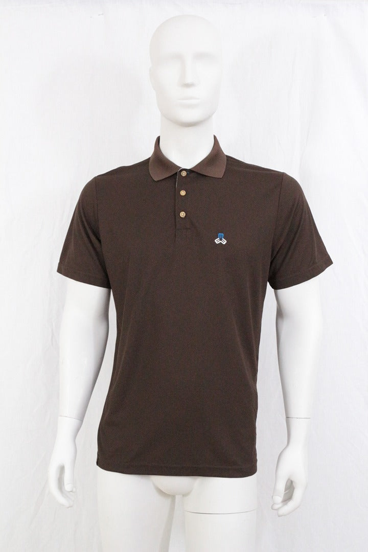 Polo marron Ludwig Maul homme coupe droite polyester 48 - Neuf avec étiquette 4