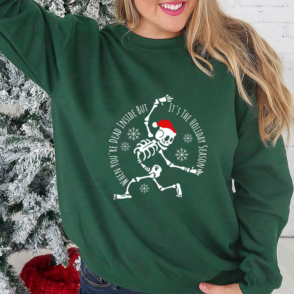 Sweat de Noël squelette dansant – photo 1 – Frippin'Dealz