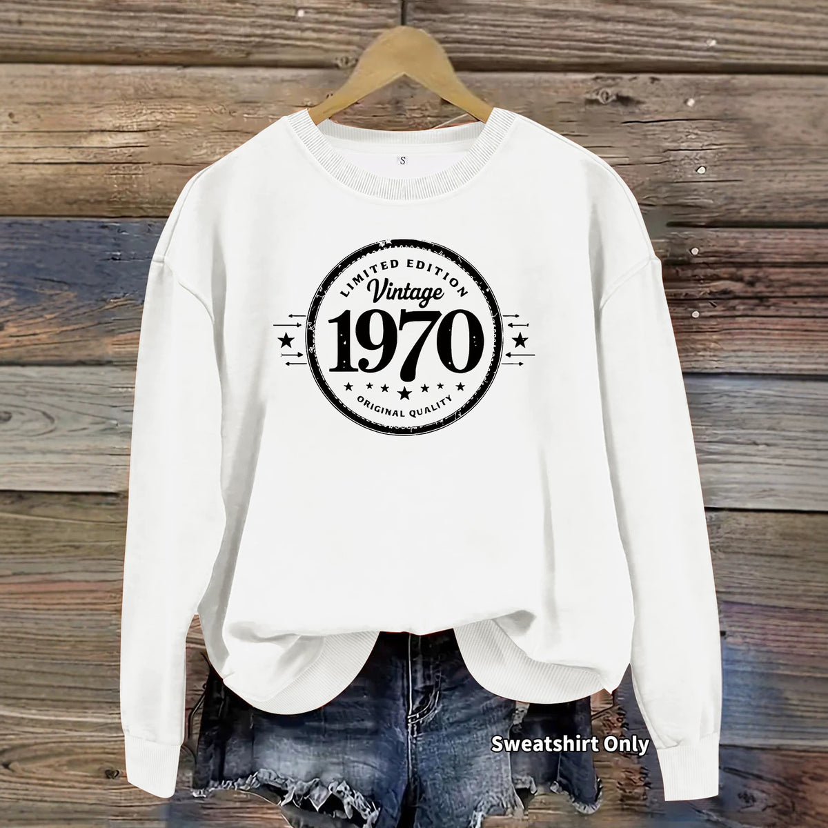 Sweat-shirt ample à col rond, imprimé par transfert thermique, manches lanternes, pour femme, 7 coloris 4