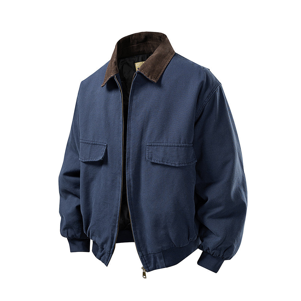 Veste matelassée style workwear en toile, col tailleur, coupe ample, pour homme 7