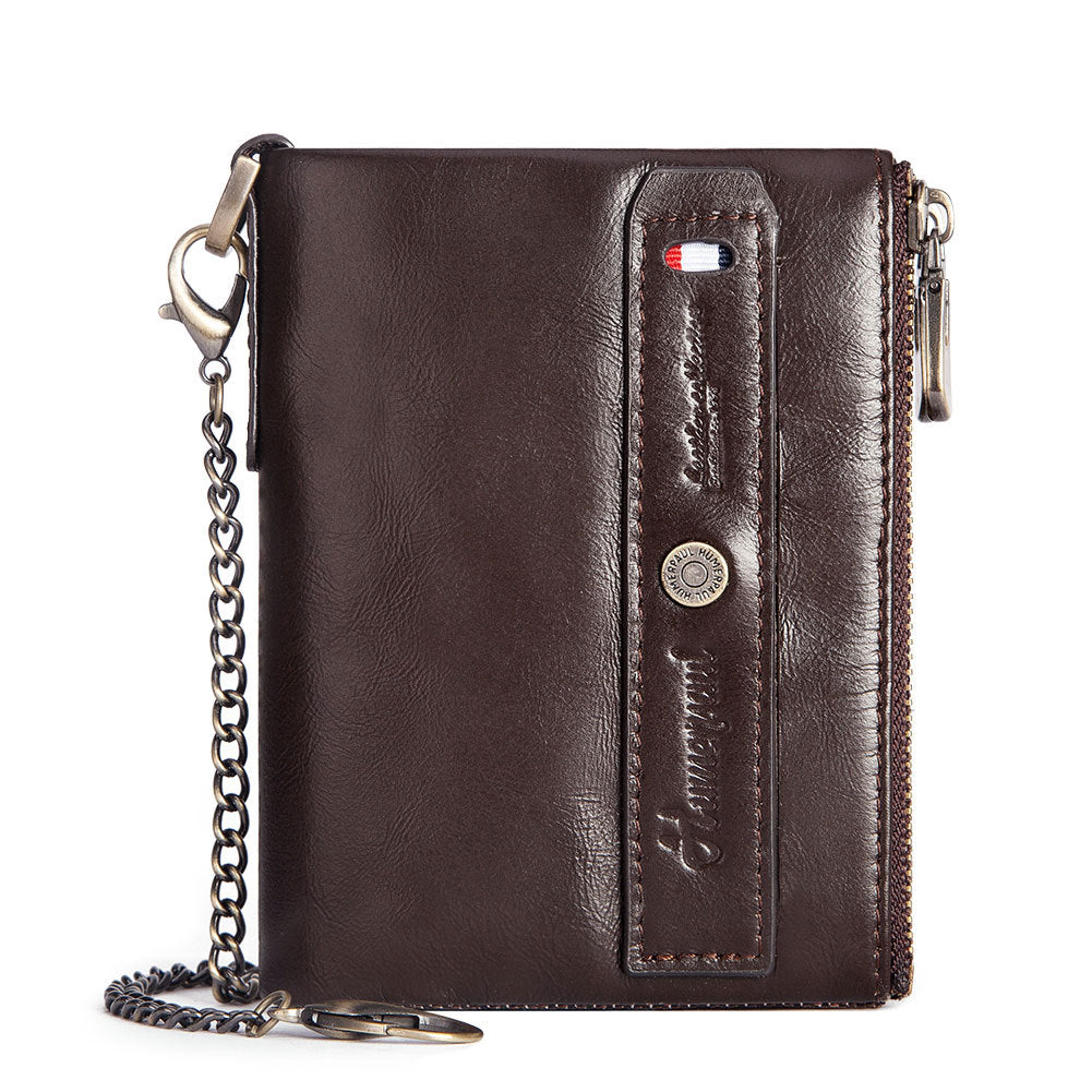 Portefeuille homme cuir de vachette RFID – photo 6 – Frippin'Dealz