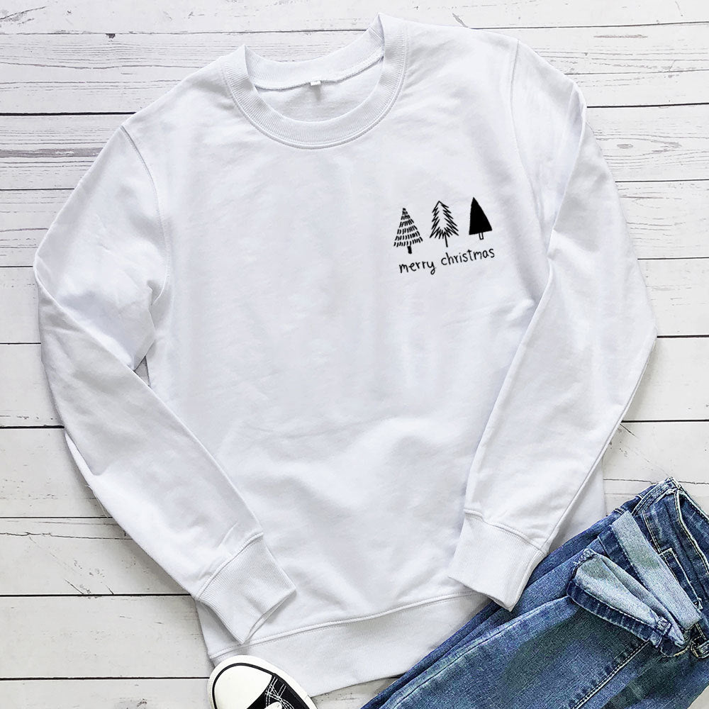 Sweat de Noël minimaliste petits sapins – photo 2 – Frippin'Dealz