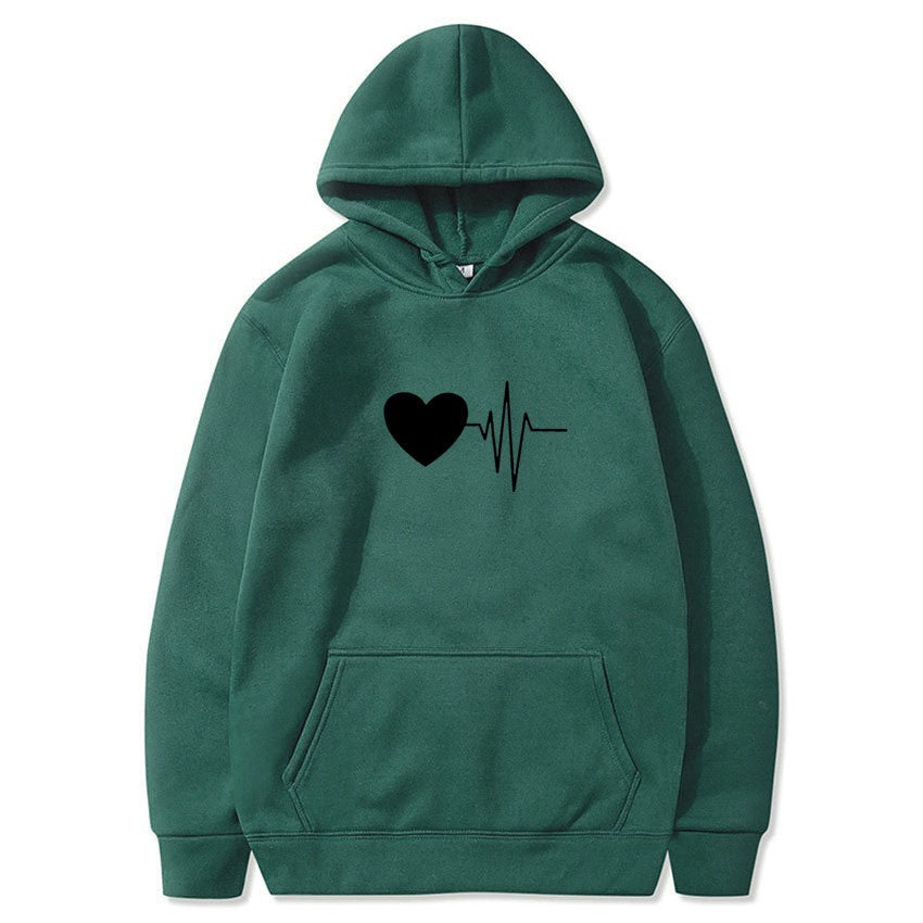 Sweat à capuche Love pour couple, design tendance décontracté 13