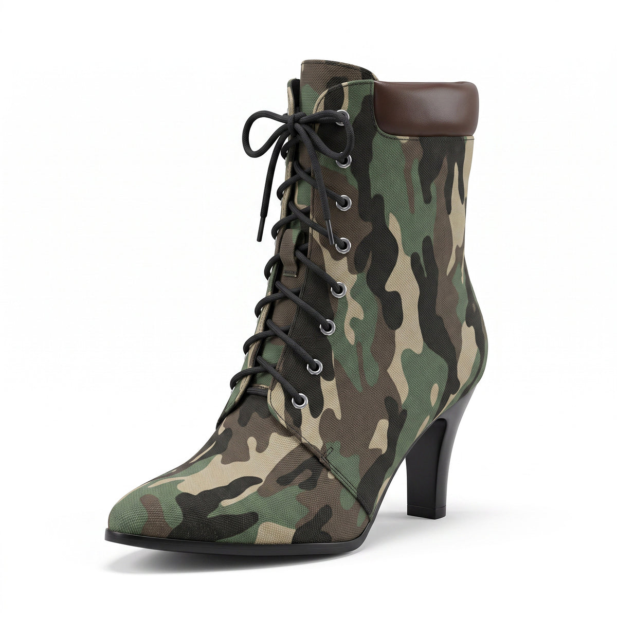 Bottines à lacets à bout pointu colorées – photo 6 – Frippin'Dealz