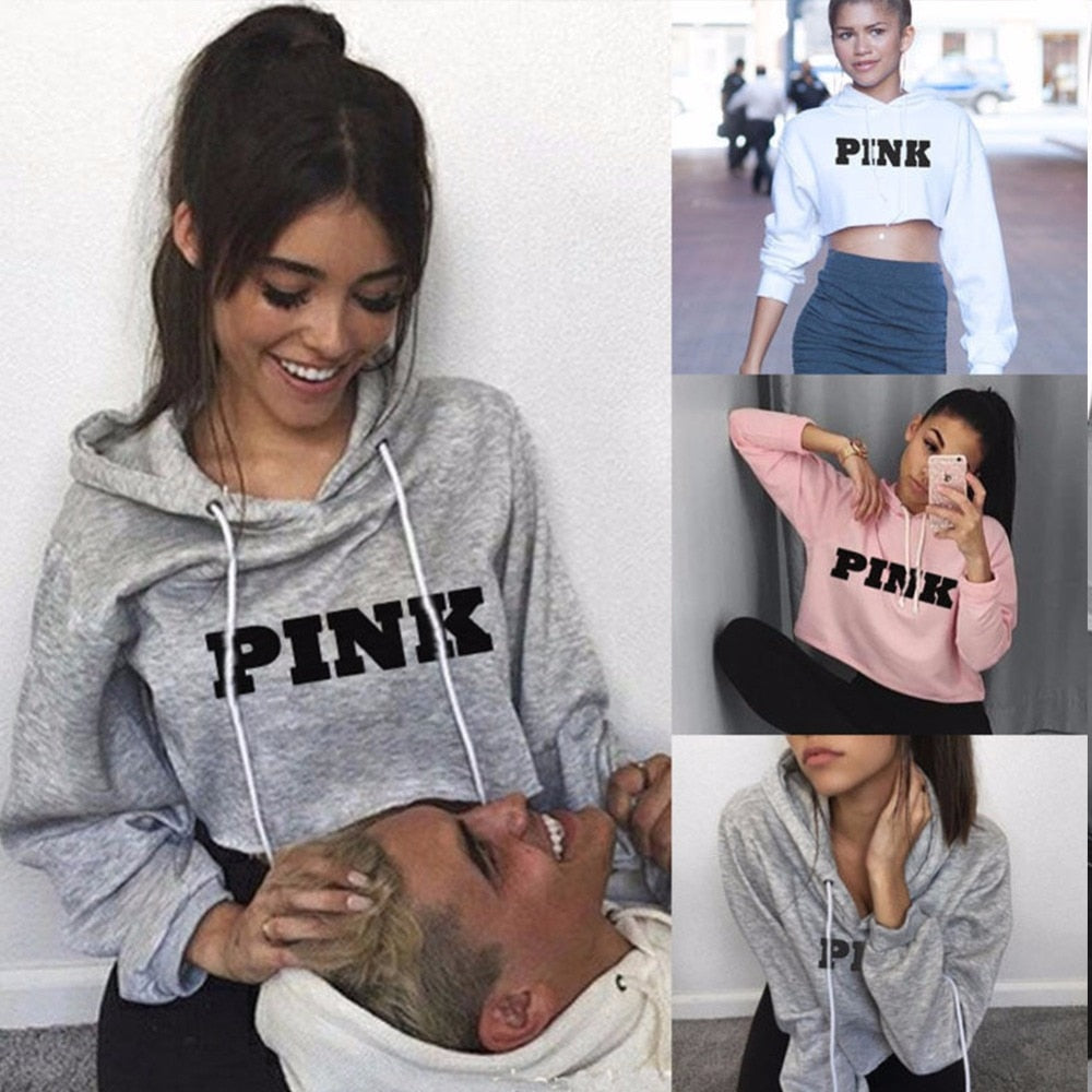 Sweat oversize court rose pour femme, lettres kawaii Harajuku, coupe ample 6