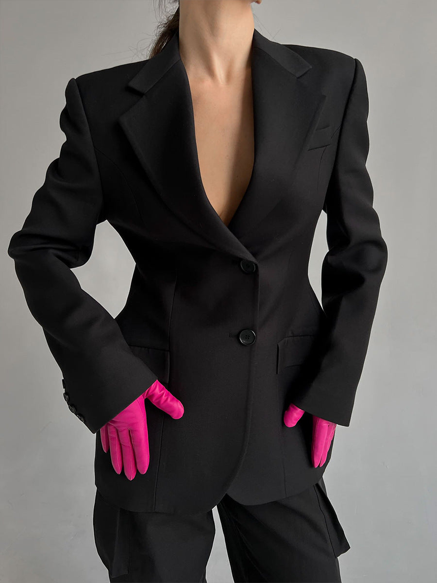 Blazer femme cintré col V – photo 41 – Frippin'Dealz