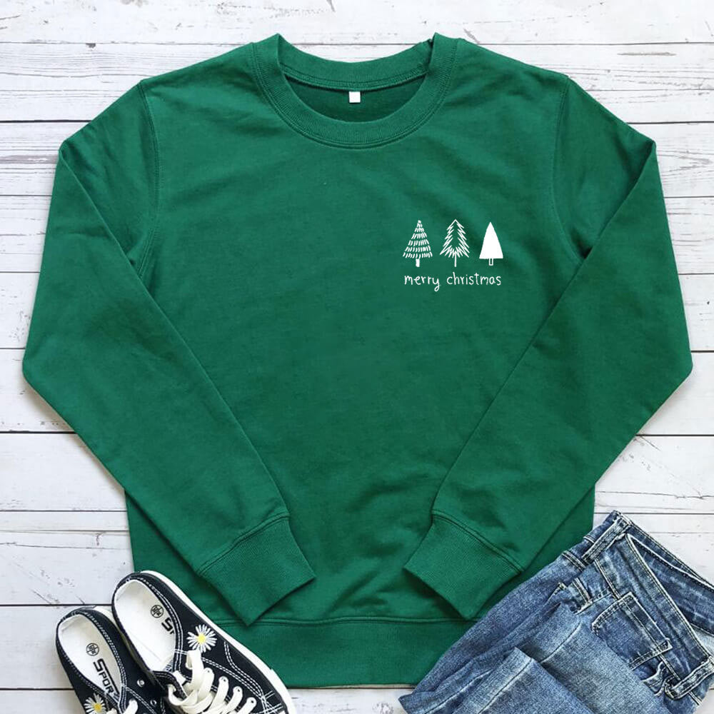 Sweat de Noël minimaliste petits sapins – photo 3 – Frippin'Dealz