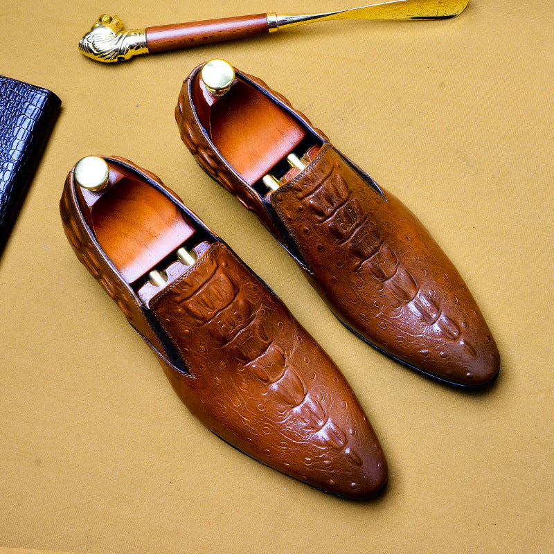 Mocassins homme en cuir motif crocodile, 3 coloris 4