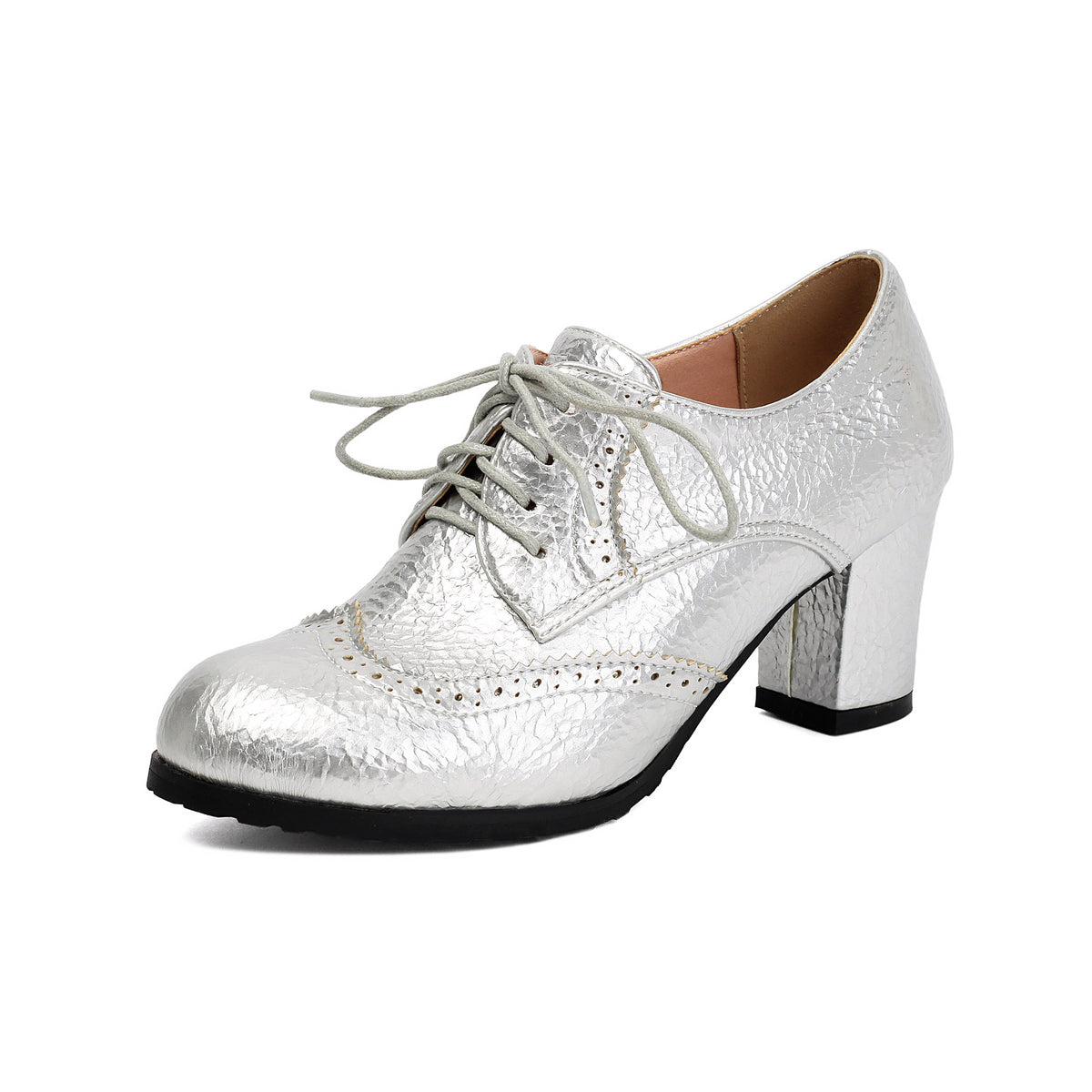 Derbies à talon épais et lacets – photo 7 – Frippin'Dealz
