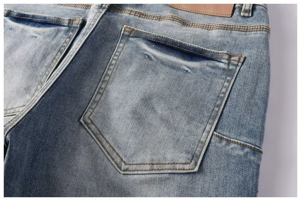 Jean slim stretch décontracté pour homme, style urbain 16