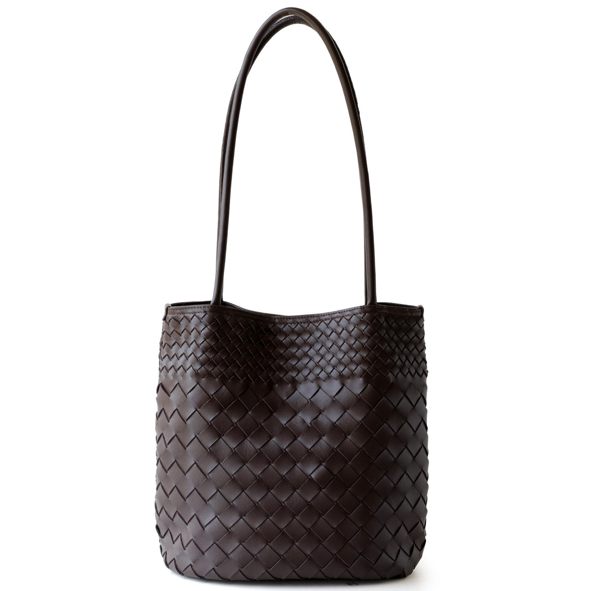 Sac seau tressé en cuir de mouton – photo 7 – Frippin'Dealz