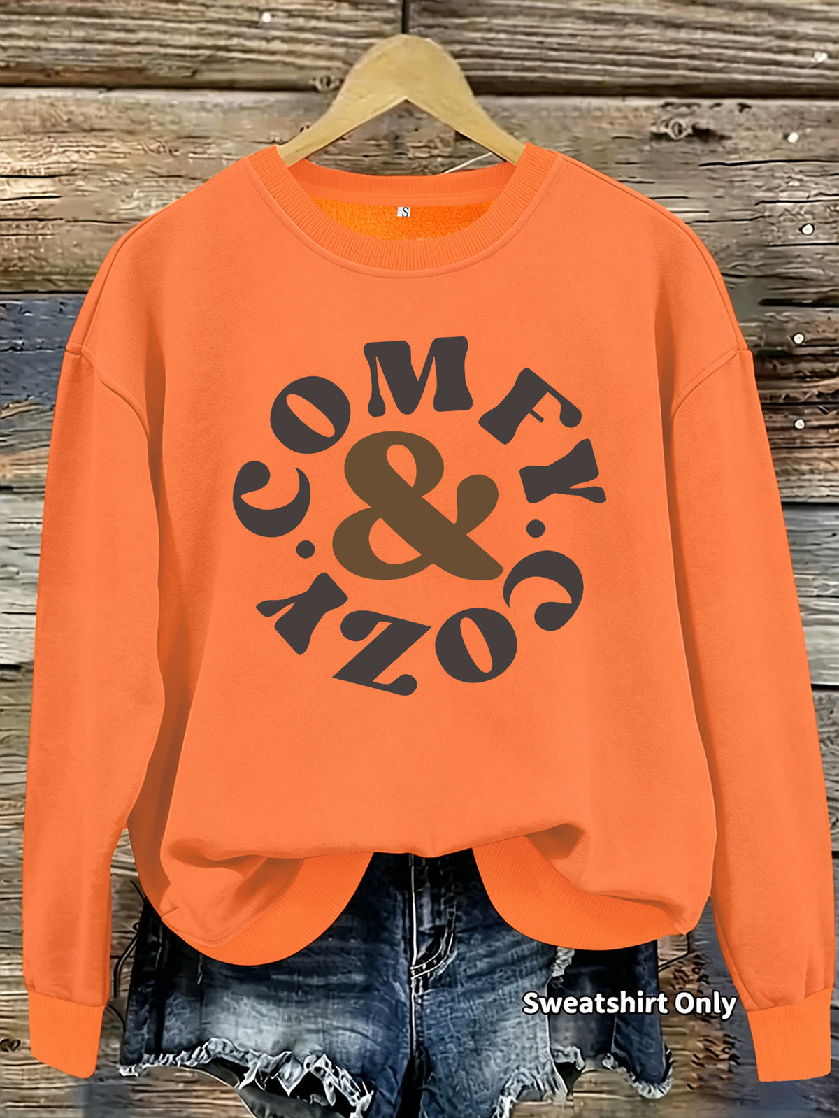 Sweat-shirt épais et ample à col rond, imprimé, manches lanternes, style chic décontracté, pour femme, 7 coloris 12